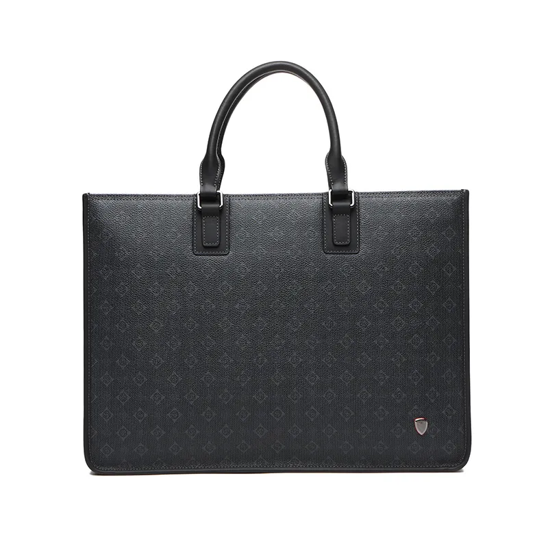 SEPTWOLVES Cow Leather Briefcase QPL Regular Unisex Black