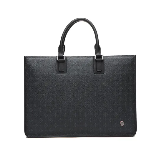 SEPTWOLVES Cow Leather Briefcase QPL Regular Unisex Black