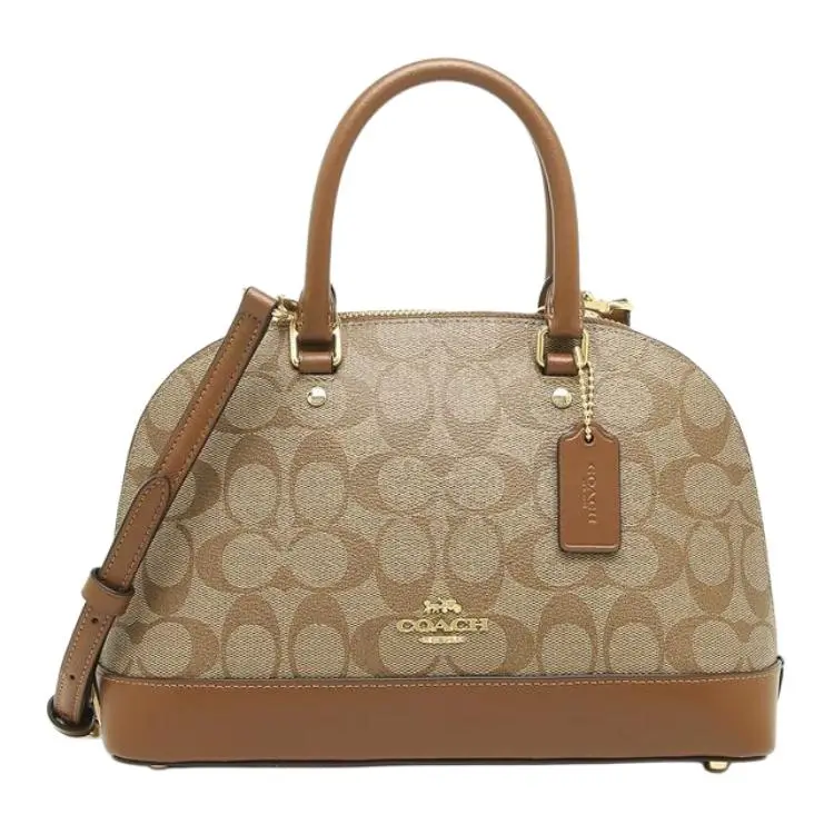COACH Sierra Leather Dome Bag Handbag Women's Brown