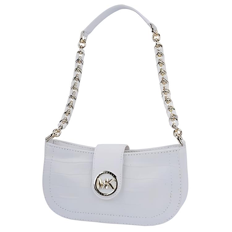 Женская сумка MICHAEL KORS MK Carmen LOGO (белая) — фото 2