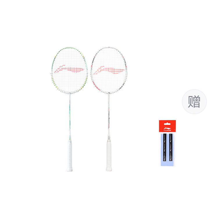 Li Ning Thunder Mini Cannon Badminton Rackets Offensive Type Heavy Head, Stiff Shaft Entry level Cyan+White