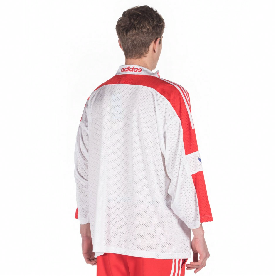 Мужская футболка adidas originals Blueliner (бело-красная) — фото 5