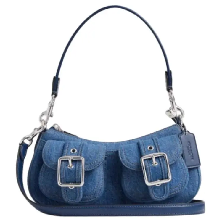 COACH Ashton Fabric Shoulder Bag, Crossbody Bag, Handbag Medium Women's Indigo