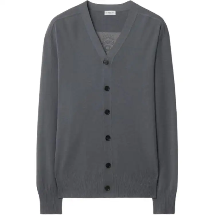 Burberry Knitwear Men's Gray V Neck Moderate