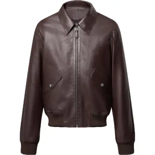 Lv Elegant Leather Bomber