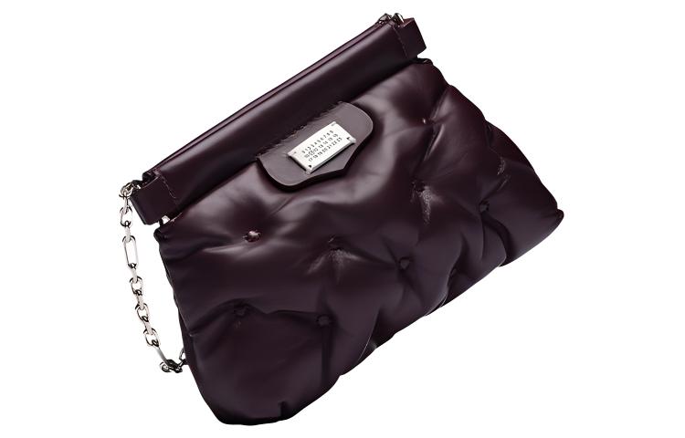 Maison Margiela Mason Margiela Glam Slam Logo Nappa Leather Crossbody Shoulder Bag Women's Super Grape Purple