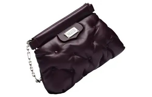 Maison Margiela Glam Slam Nappa Leather Crossbody Bag, Shoulder Bag Women's Ultra Grape Purple