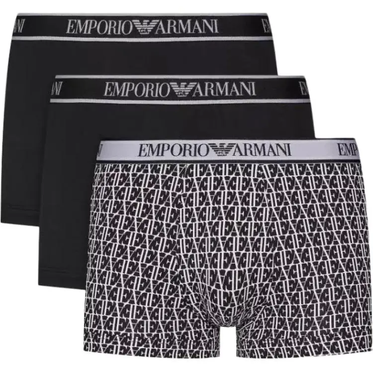 EMPORIO ARMANI Striped waistband Boxer Briefs Pack Of Three