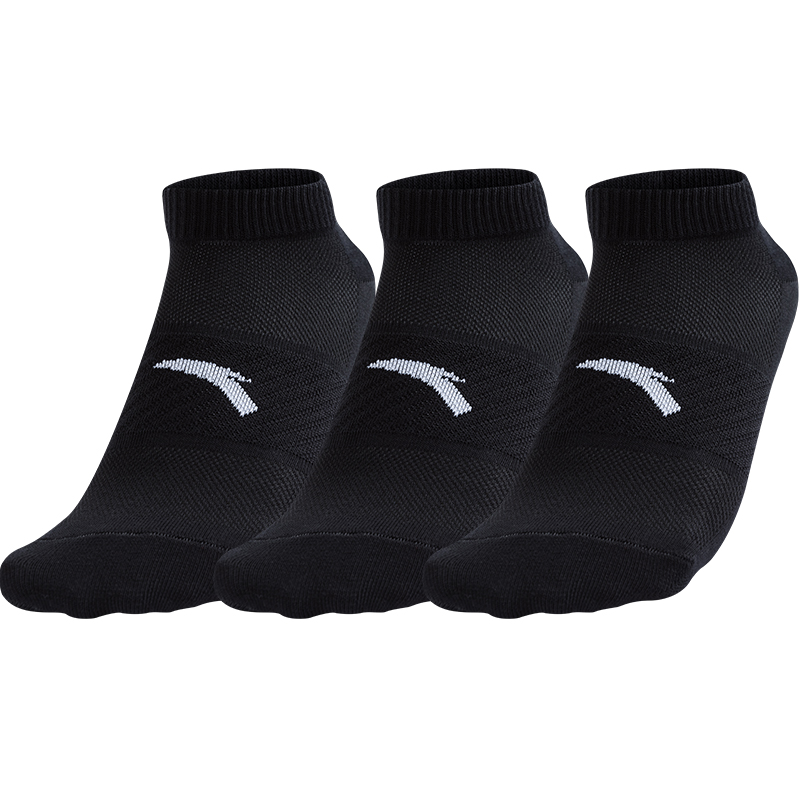 Anta Ankle Socks Unisex 3 Pack Black