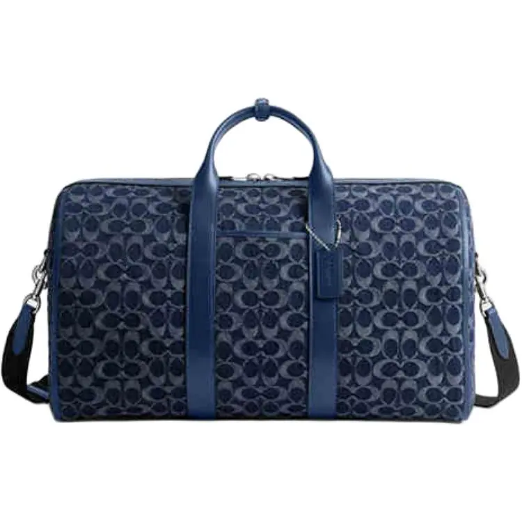 COACH Gotham Fabric One Shoulder Crossbody Handheld Travel Bag Men's Dark Blue