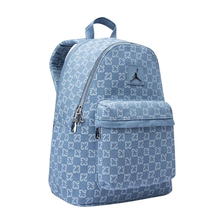 Jordan Cotton Backpack Casual Bag Large Unisex Light Denim Blue