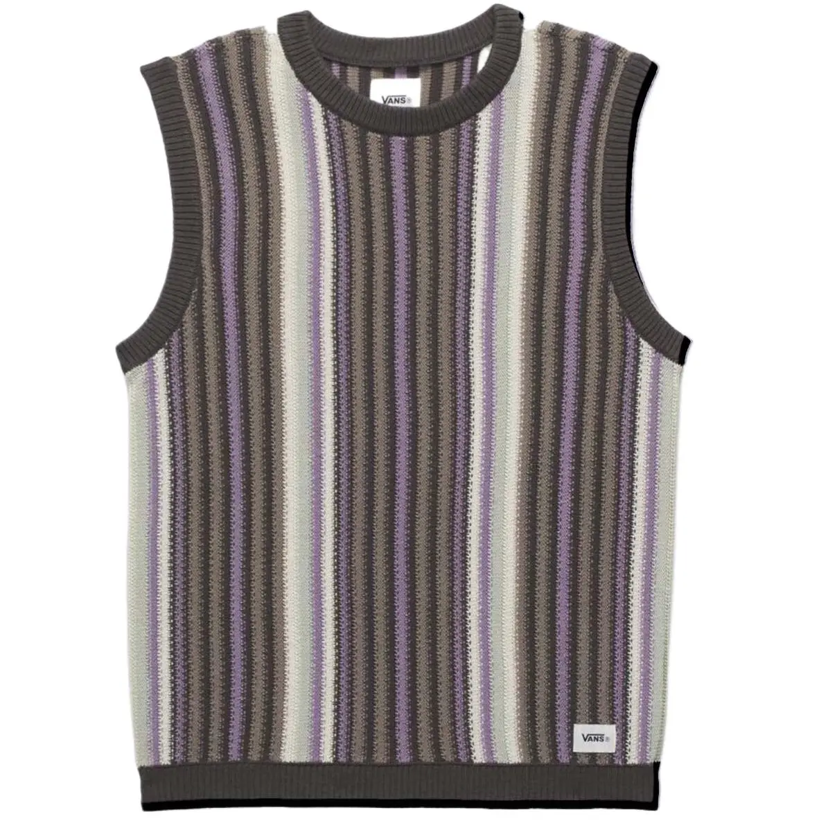Vans Tank Tops Unisex Brown Crew Neck Moderate
