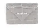 Balenciaga Cow Leather Wallet Mini Women's Gray
