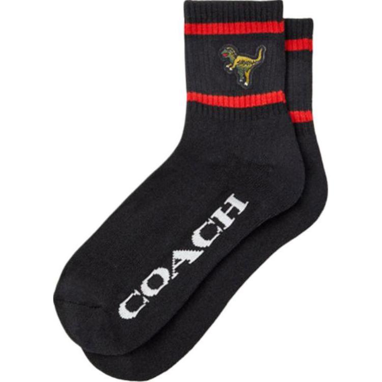 COACH SS25 Crew Socks Unisex Black