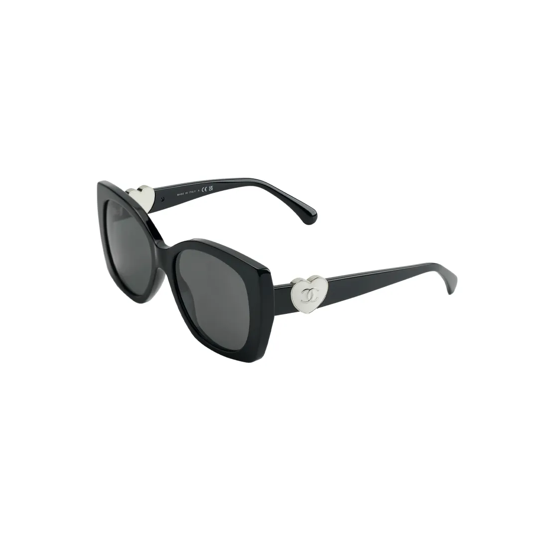 CHANEL Butterfly Sunglasses Women's Black