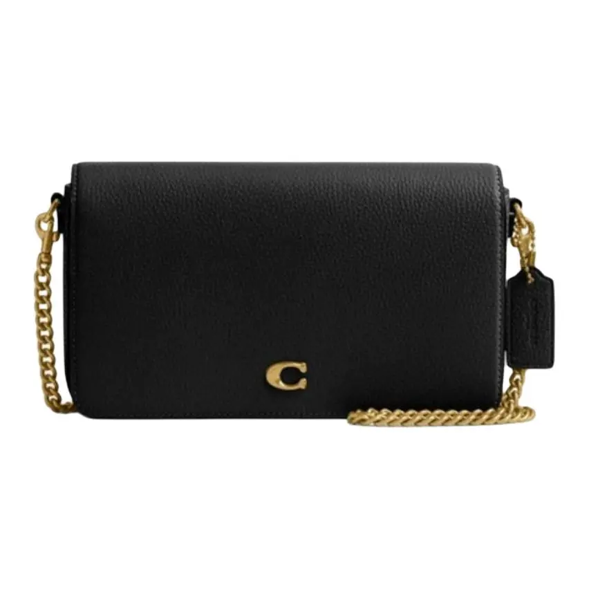 COACH Cow Leather Shoulder Bags Mini Women's Black