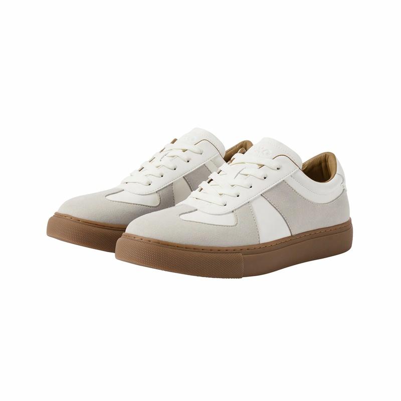 GXG synthetic leather casual training shoes, trendy and versatile, comfortable and antibacterial, minimalist color-block retro-style sporty, multi-color simple thick sole, lightweight, non-slip, wear-resistant, low-top skateboard shoes for men