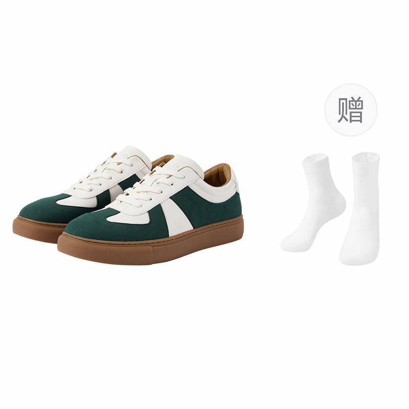GXG synthetic leather casual training shoes, trendy and versatile, comfortable and antibacterial, minimalist color-block retro-style sporty, multi-color simple thick sole, lightweight, non-slip, wear-resistant, low-top skateboard shoes for men