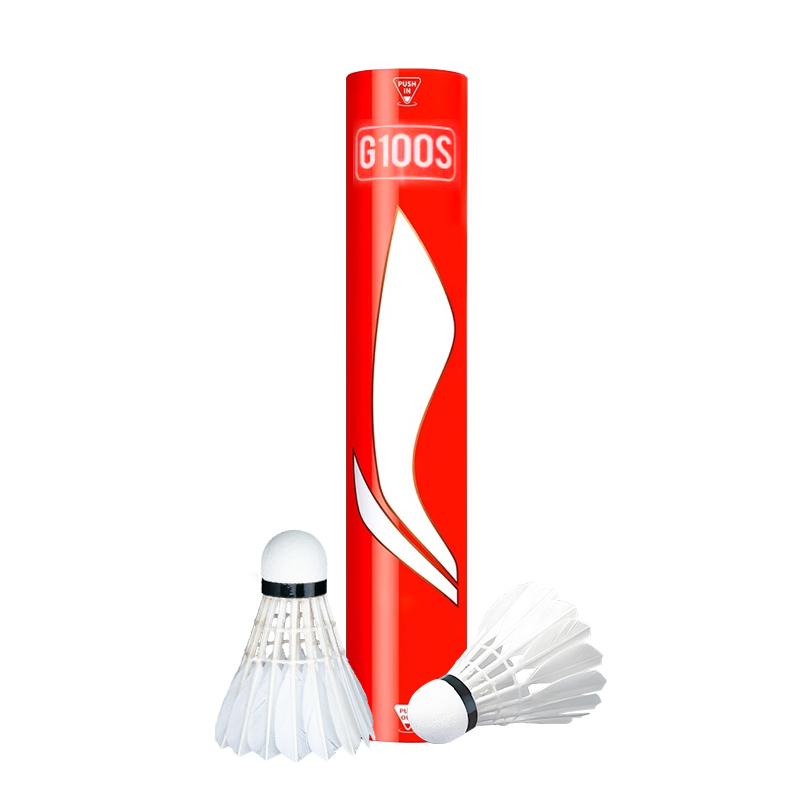 Li Ning G100S Goose Feather Shuttlecock 12 Pack Goose Feather Big Board Goose Feather Competition Training Shuttlecocks