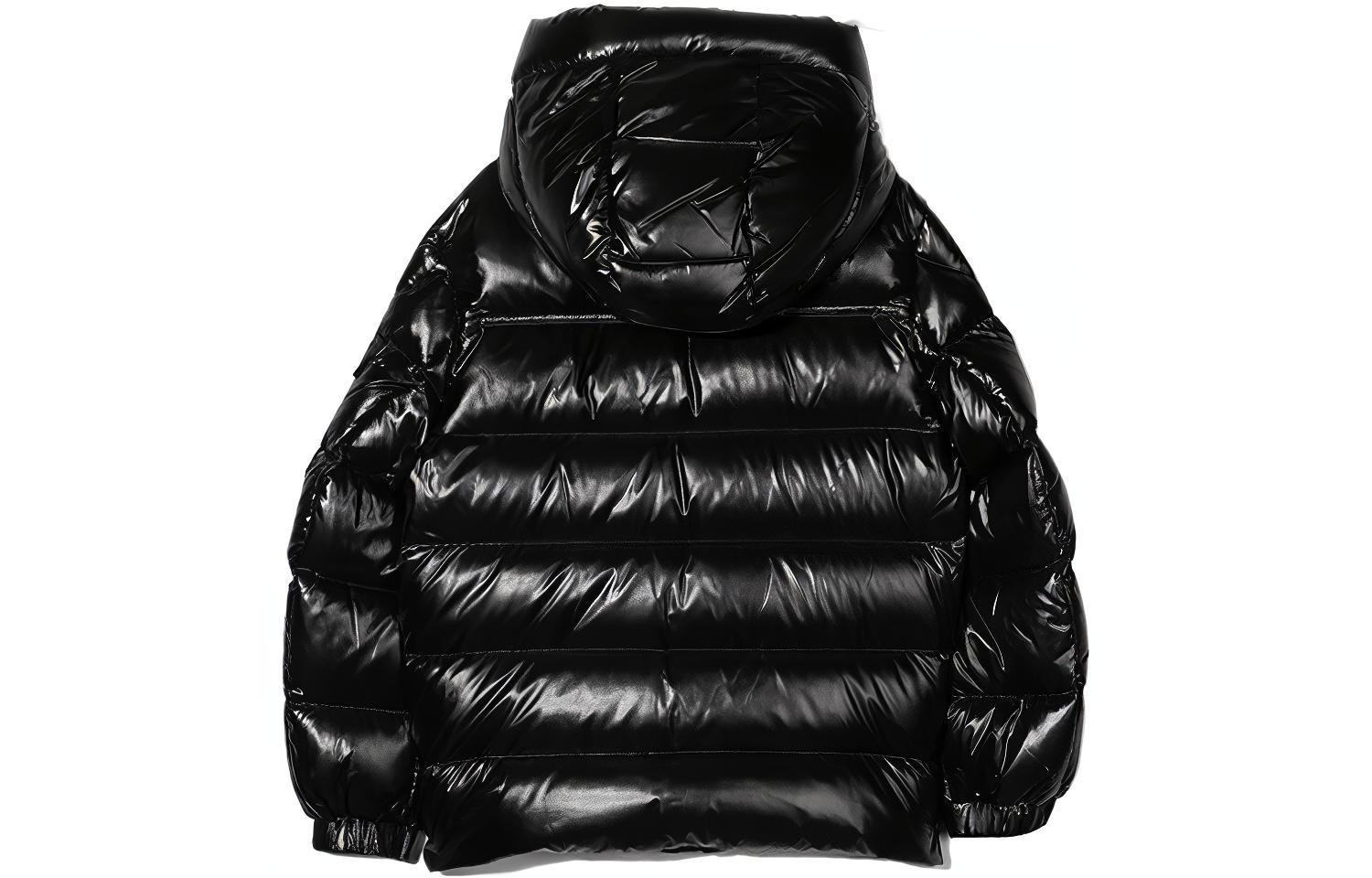 Куртка Moncler FW22 Logo (черная) — фото 2