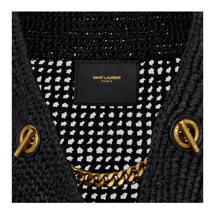 Женская сумка SAINT LAURENT SAINT LAURENT Logo Tote (черная) — фото 4