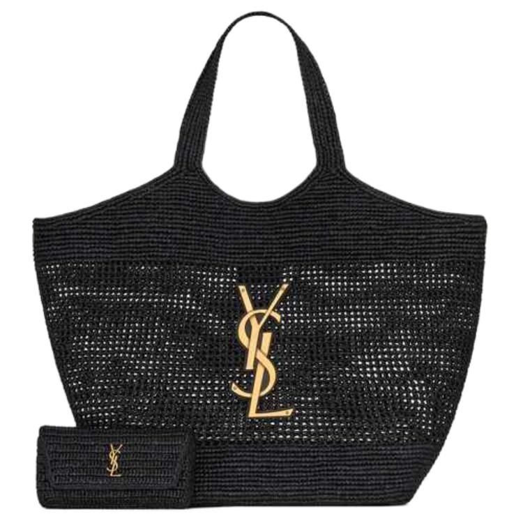 Женская сумка SAINT LAURENT SAINT LAURENT Logo Tote (черная) — фото 3