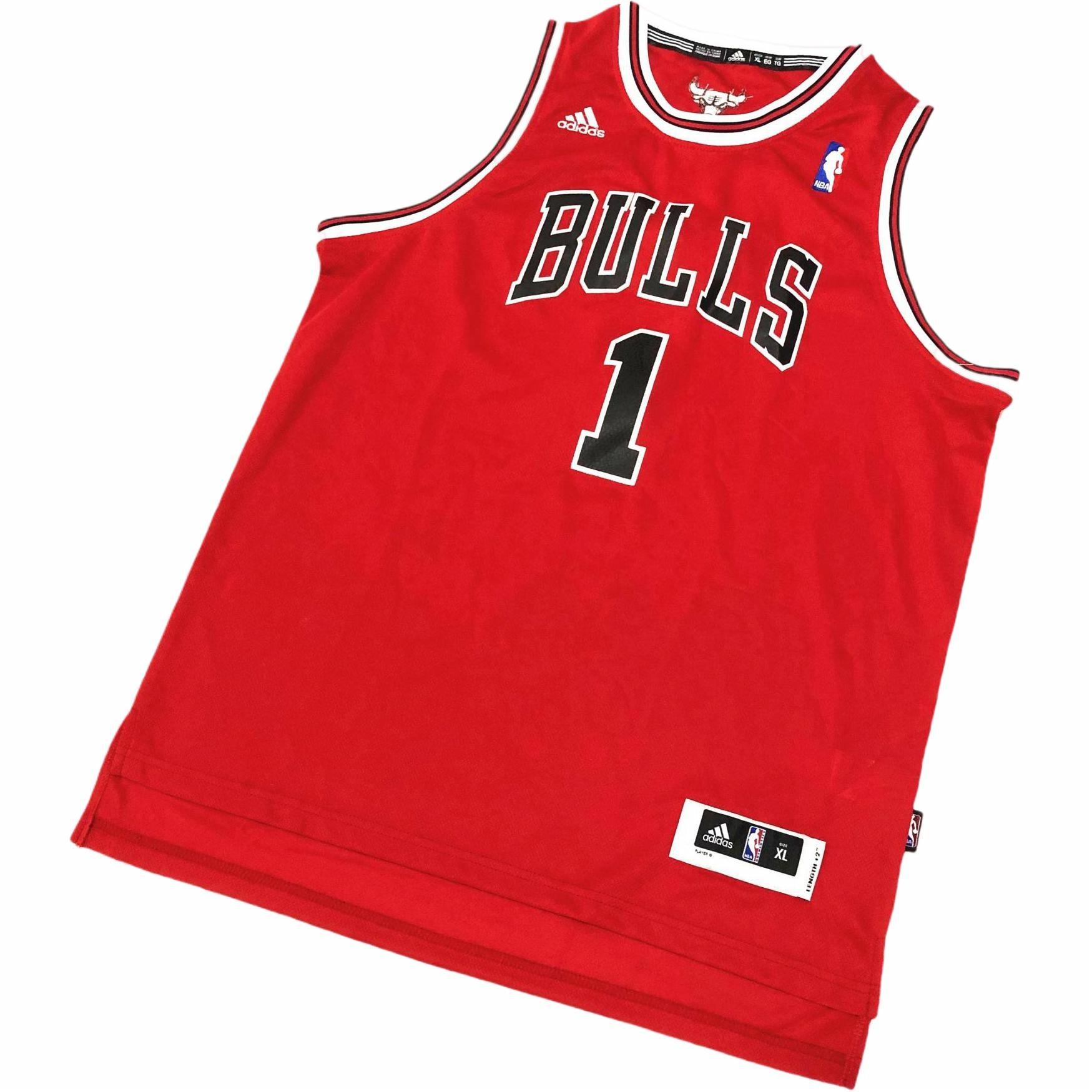 Мужская майка adidas NBA Chicago Bulls (красная) — фото 3
