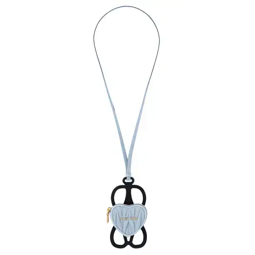 MIU MIU Soft Sheepskin Cell Phone Pouch Women's Sky Blue