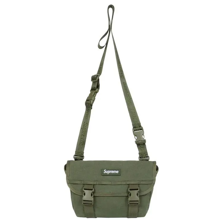 Supreme Canvas Shoulder Bag, Crossbody Bag Mini Unisex Olive Green