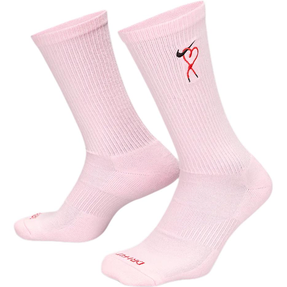 Nike Crew Socks Unisex 1 Pack Foam Pink/University Red/Black
