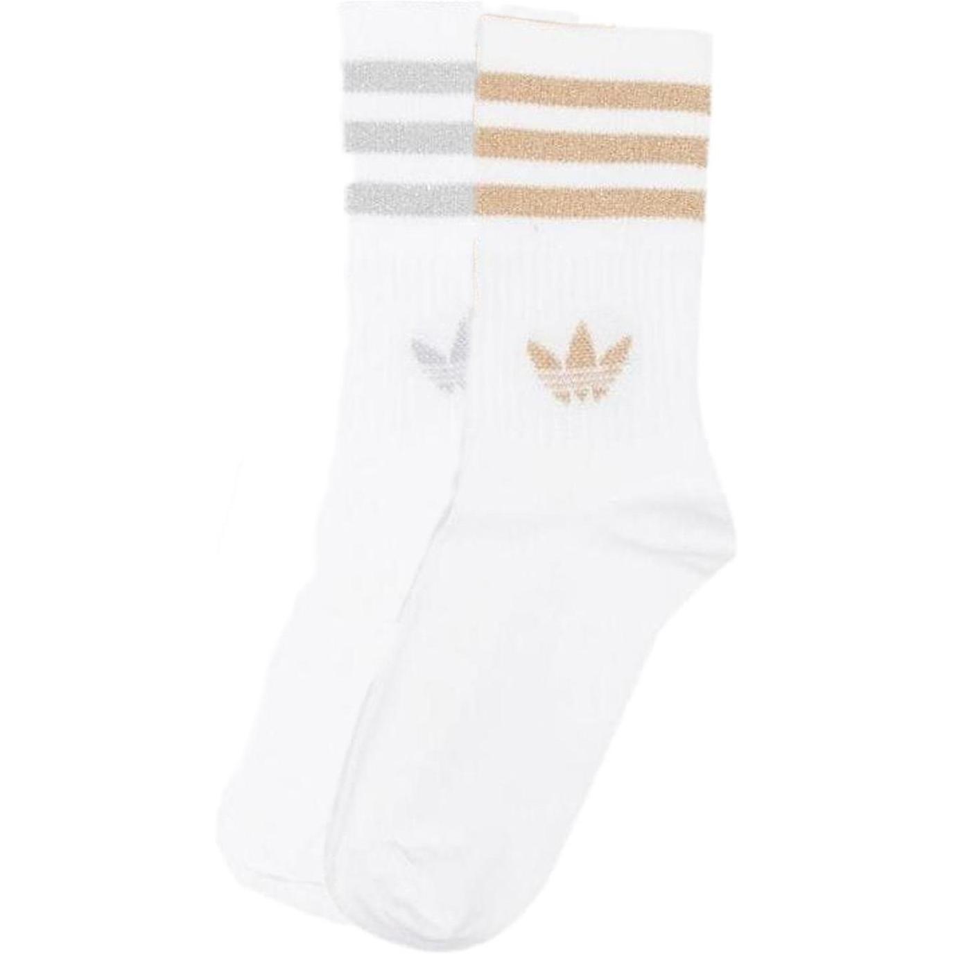 Adidas Originals Crew Socks Women’s 2 Pack Gold+Silver