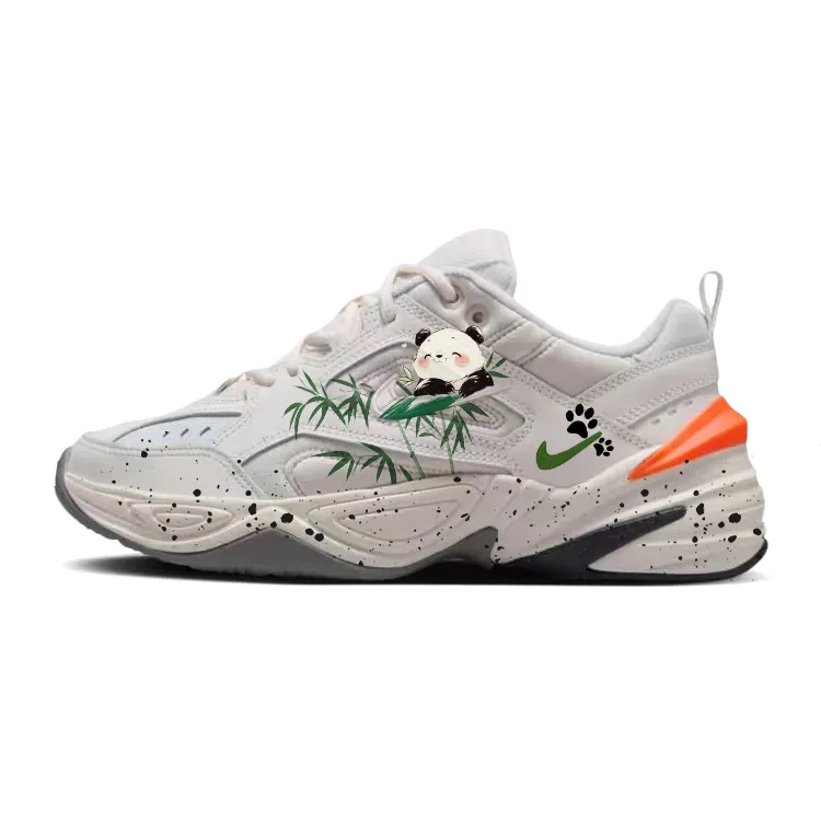 Nike M2K Tekno Cushioning Slip Resistant Abrasion Resistant Low top Chunky Sneakers Women's Gray