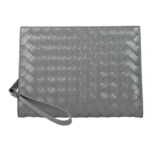 Bottega Veneta Leather Clutch Men's Gray