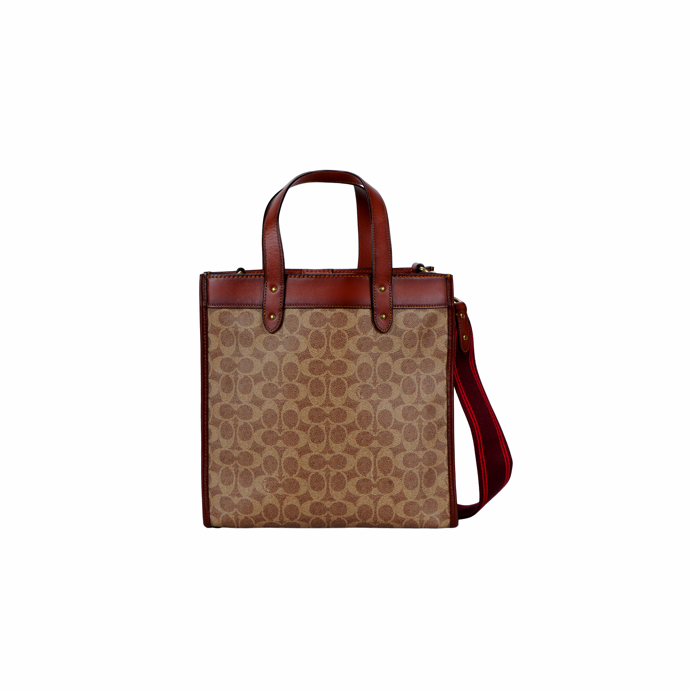 Женская сумка COACH Field 30 (коричневая) — фото 2