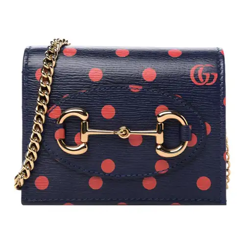 GUCCI Horsebit 1955 Cow Leather One Shoulder Handbag, Crossbody Bag Regular Women's Dark Blue