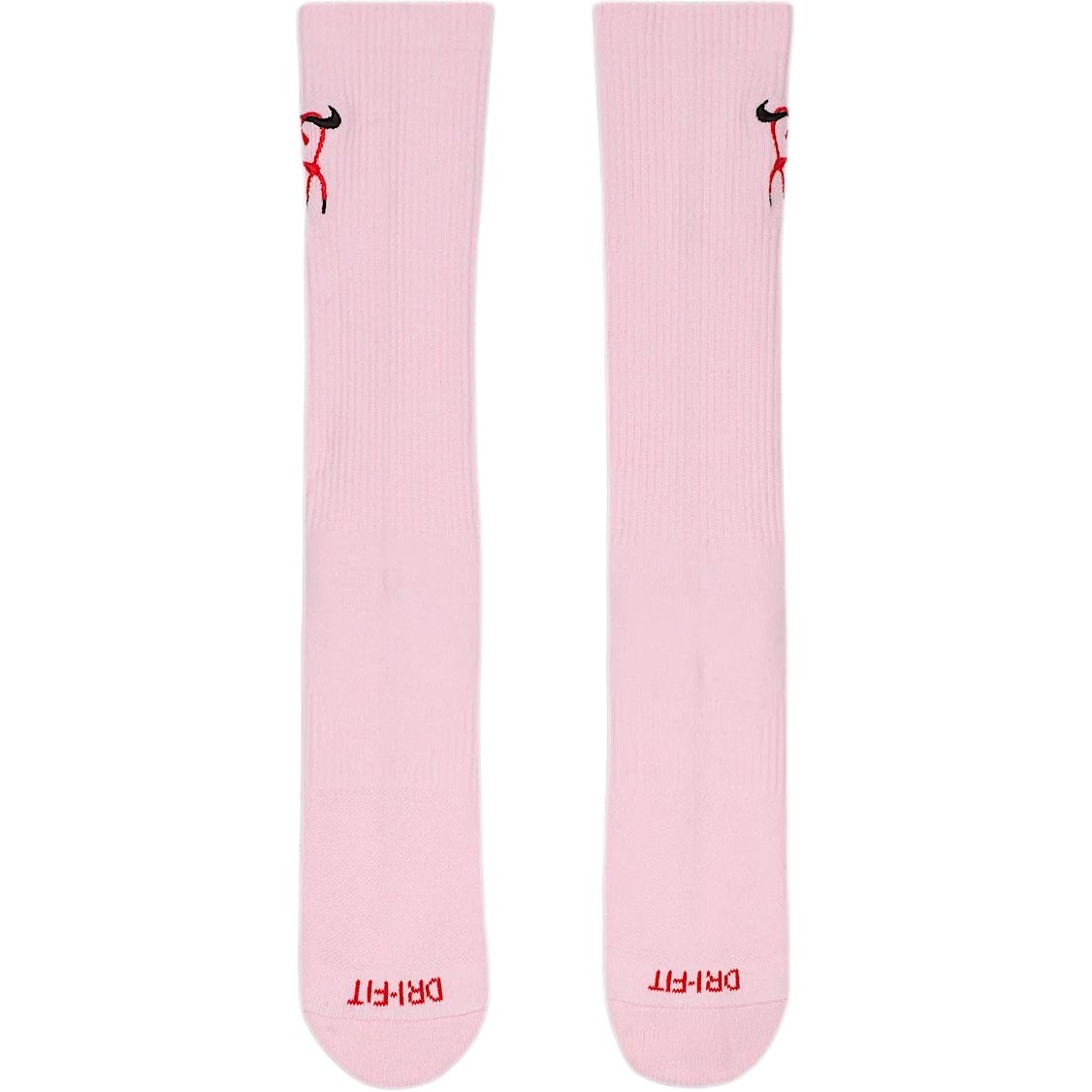 Nike Crew Socks Unisex 1 Pack Foam Pink/University Red/Black