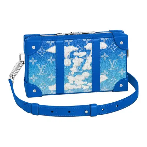 LOUIS VUITTON Soft Trunk Wallet 6 Card Slot Clouds Monogram Blue