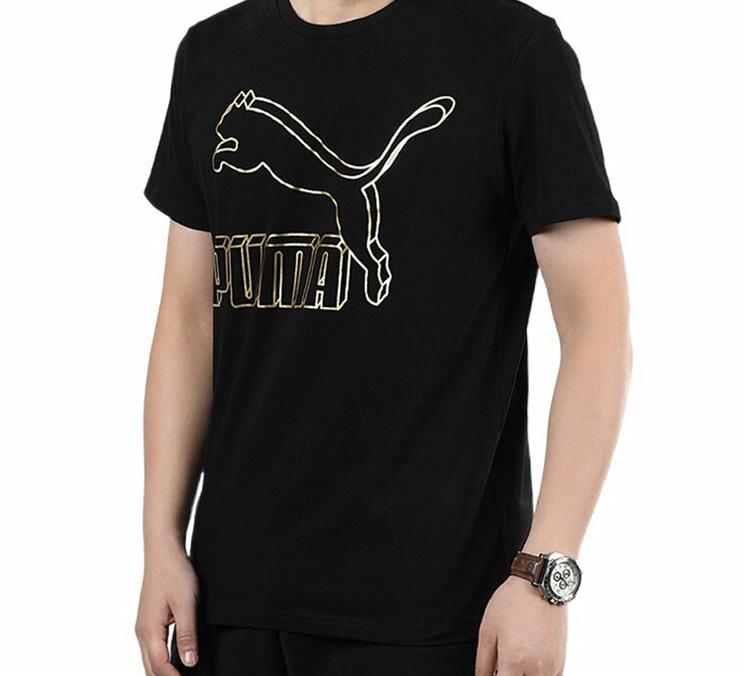 Мужская футболка PUMA Classics Logo Tee (черная) — фото 3