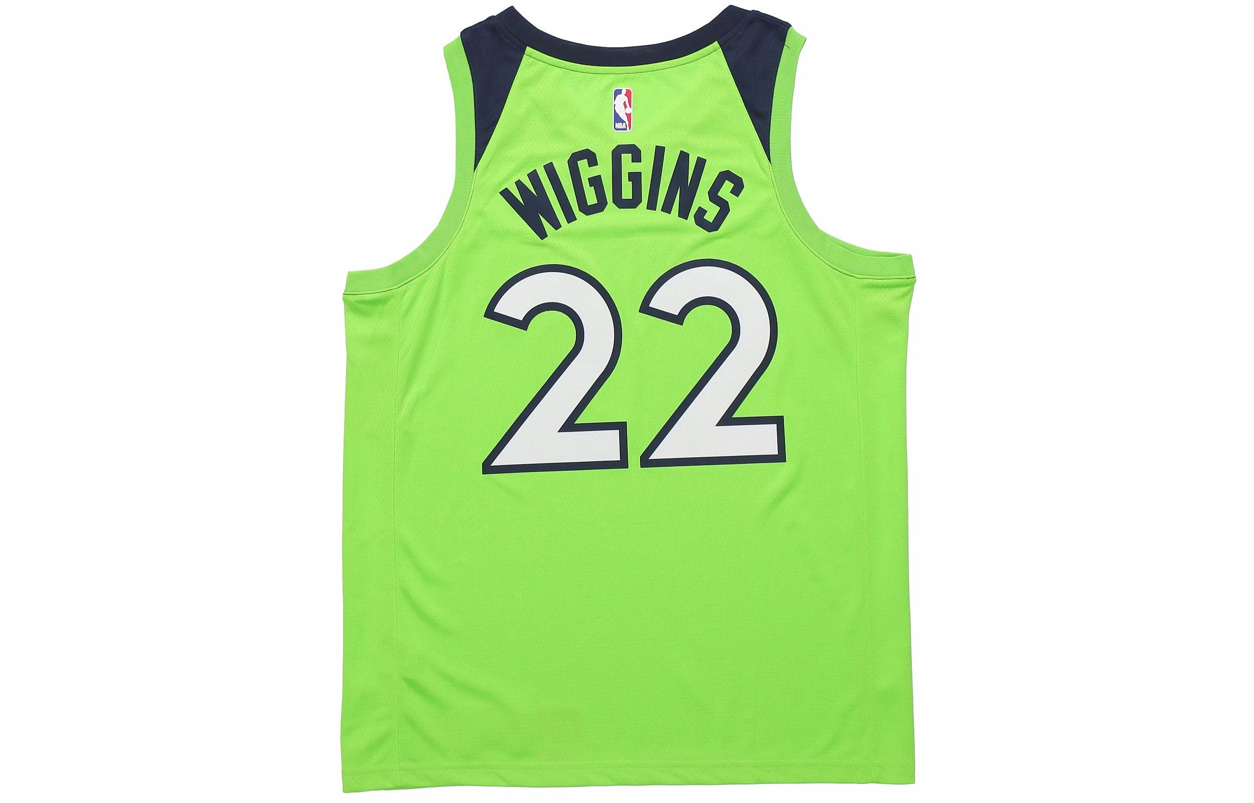 Мужская майка Nike NBA Minnesota Timberwolves Wiggins 22 (зеленая) — фото 2