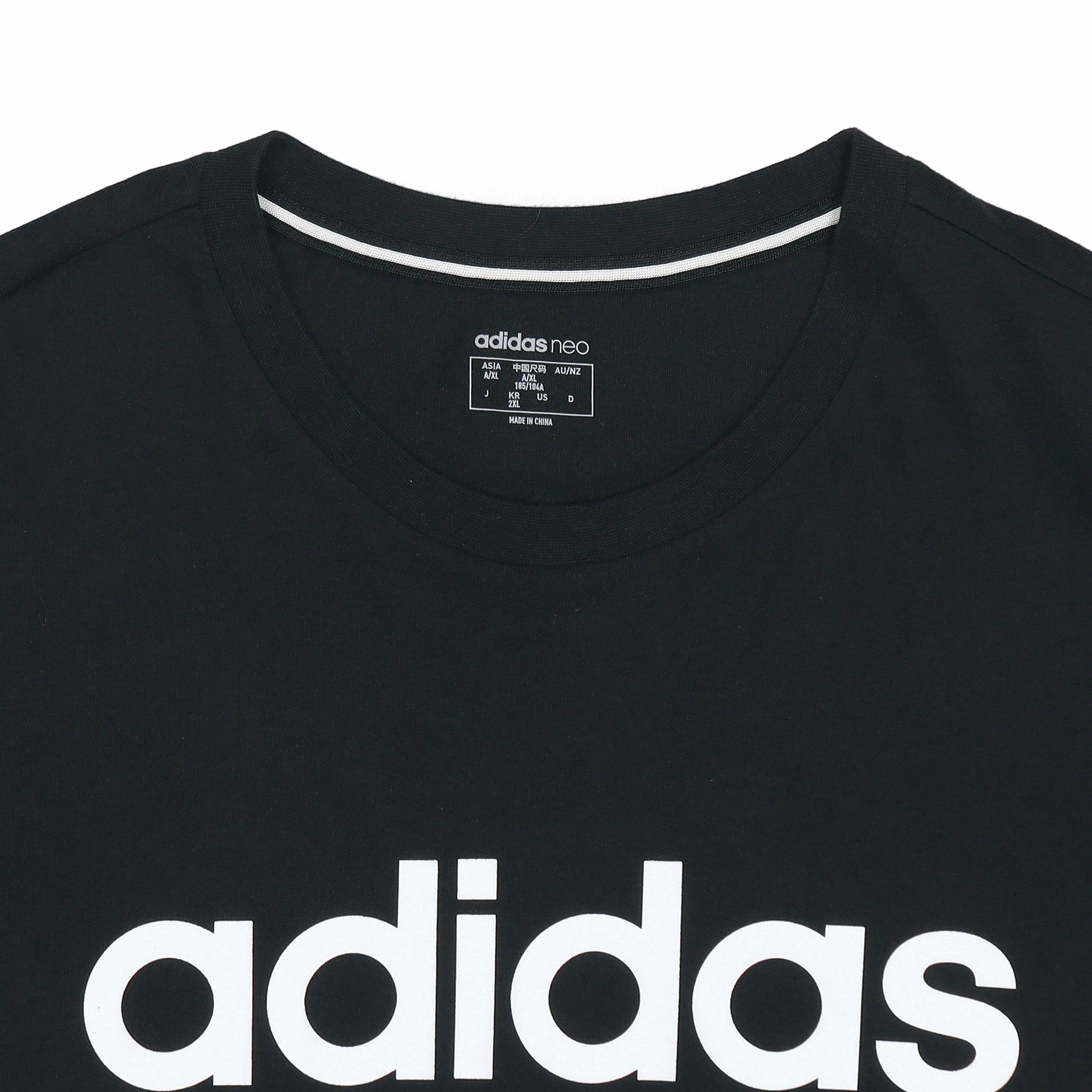 Мужская футболка adidas neo Logo (черная) — фото 6