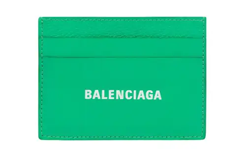 Balenciaga Cash Cow Leather Card Holder Card Holder Unisex Bright Green