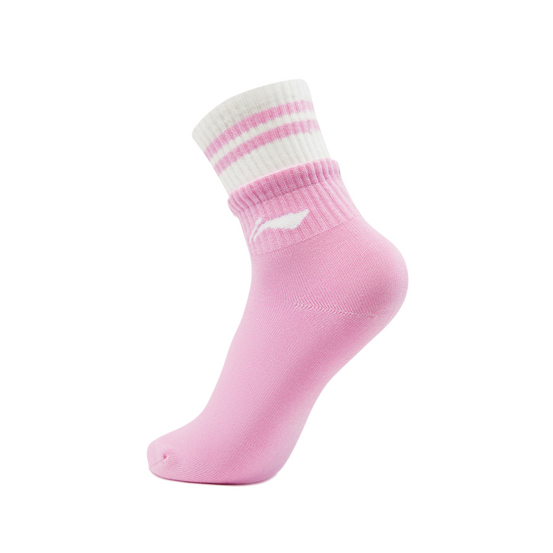 Li Ning Crew Socks Unisex 1 Pack Light Blue Purple