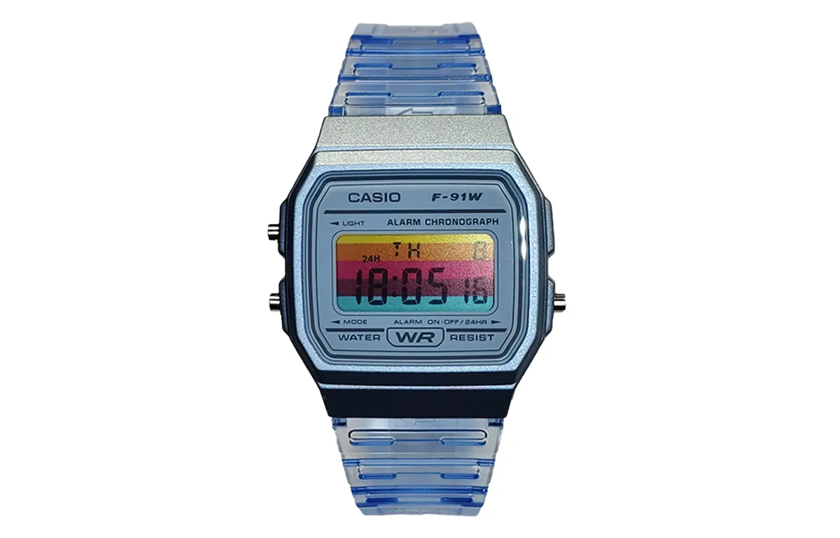 CASIO Custom Collection Quartz Movement Resin Strap Watch Men's Watches Blue Dial