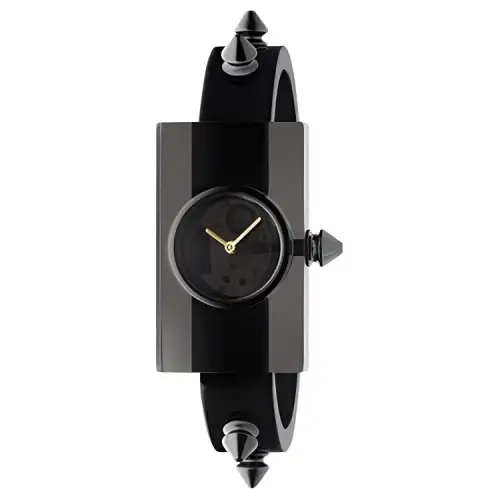 GUCCI Wrist Watches Quartz Movement Fabric Strap Black Dial Women's Watch