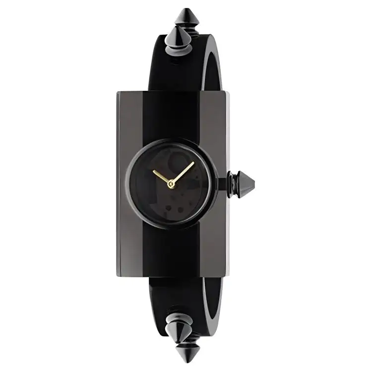 GUCCI Wrist Watches Quartz Movement Fabric Strap Black Dial Women's Watch