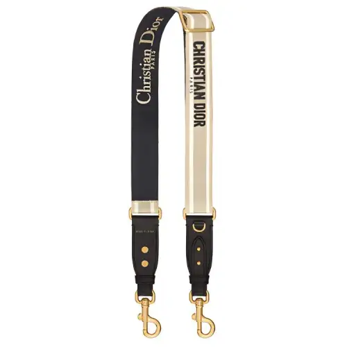 DIOR Embroidery Bag Straps Women's Beige
