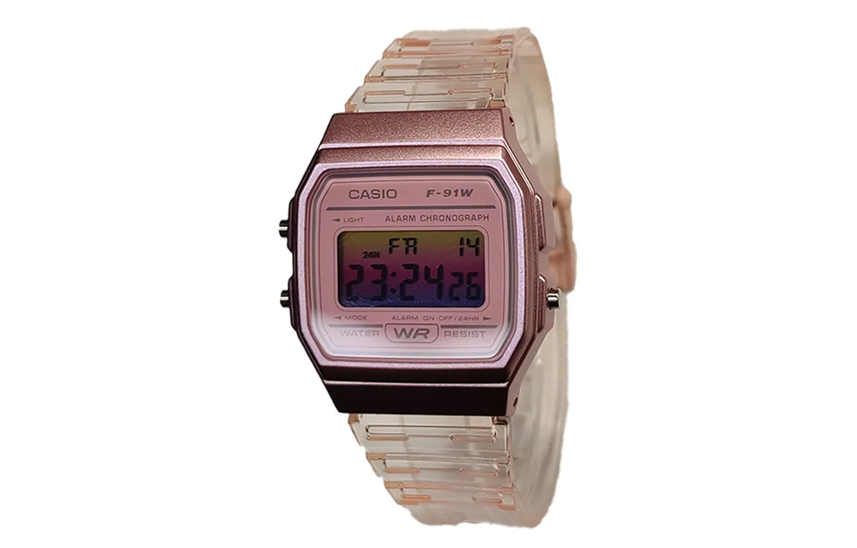 CASIO Custom Collection Quartz Movement Resin Strap Watch Women's Watch Pink Watch Dial