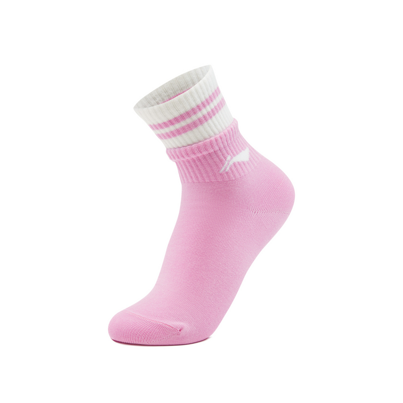 Li Ning Crew Socks Unisex 1 Pack Light Blue Purple