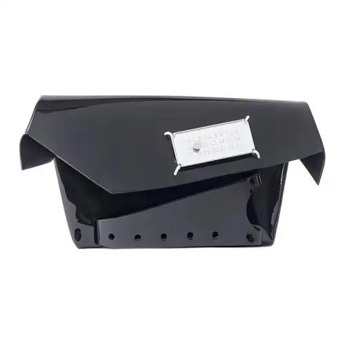 Maison Margiela Snatched Leather Foldable Clutch Shoulder Bag Small Women's Black