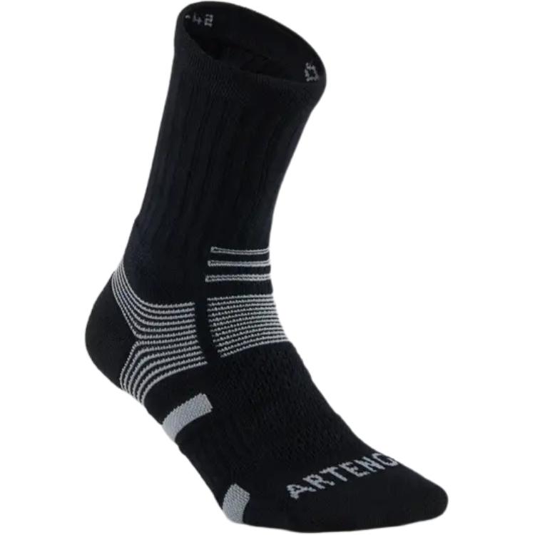DECATHLON Knee High Socks Unisex Black/Gray 3 Pack